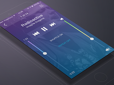 Music Player UI 6 app interface ios iphone music now playing play player ui ux wlebovics