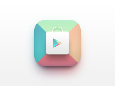 Google Play Icon app color google icon lighting shadow store ui wlebovics
