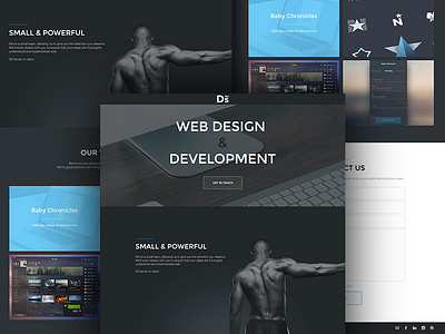 Dropset Studios Landing Page dark design development landing muscle site strong ui ux web wlebovics
