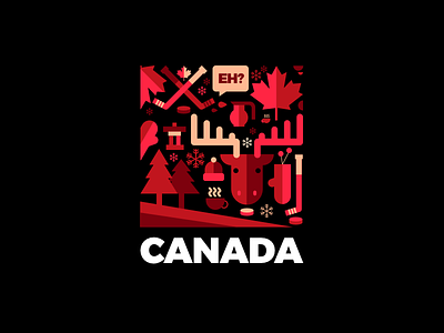 Canada Eh? canada coffee eh hockey illustration leaf maple moose nation sticker wlebovics