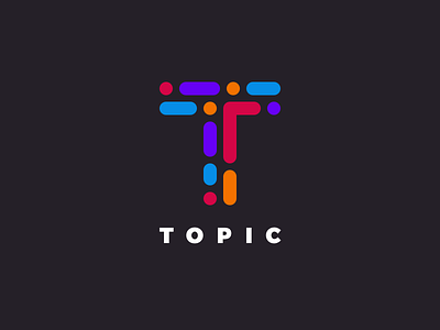 Topic Logo brand connect flow logo mark movement network t topic wlebovics