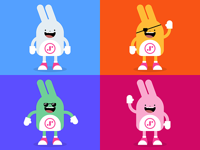 Jumpstart Mascot branding color color palette diverse flat hare hire hiring hr human resources illustration jumpstart logo mascot rabbit recruiting wlebovics