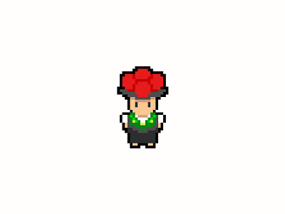 Pixel Marie character pixel pixelart print