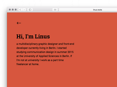 linus.rocks personal portfolio website