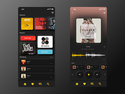 Music Streaming App UI by Elamaran R on Dribbble