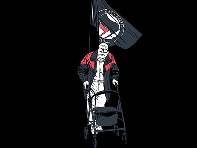 Antifa foot soldier antifa concept conspiracy drawing editorial illustration illustrator riots vector