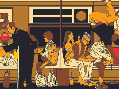 The Commute #2 concept drawing editorial illustration illustrator vector