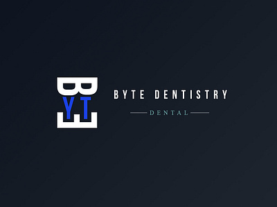 Byte2 blue branding business clean dark dental design health icon illustration logo logo design minimal music portfolio professional simple sleek typography vector