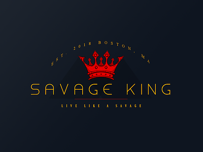Savage King2 beauty blue branding business clean design hair care icon illustration logo logo design men minimal portfolio professional red simple sleek typography vector
