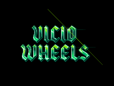 Vicio Wheels Chrome Logo blackletter branding chrome design gothic illustration letters logo logotype skateboarding typography