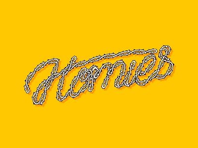 Homies Letters brush illustrator lettering letters thorn thorns