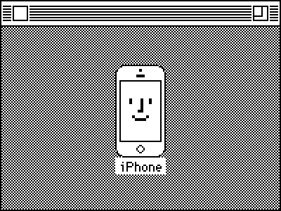 Classic iPhone classic icon iphone macintosh pixel retro susan kare