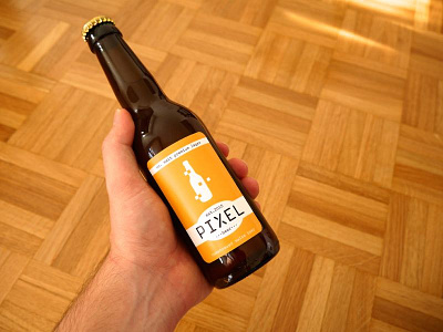 Pixel Beer beer graphic design label logo minimal packaging