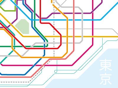 Tokyo favorite place japanese map metro tokyo vector