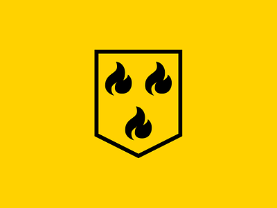 Firemen logo angular firemen heraldic logo minimal shield