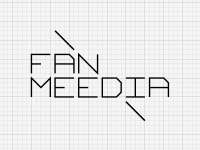 Fanmeedia backslash custom type geometric grid logo