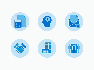 Service icons for a financial-consulting firm