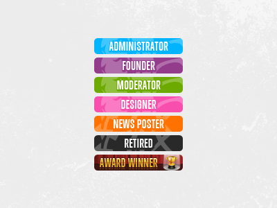 Forum Ranks by Justin Sanders on Dribbble