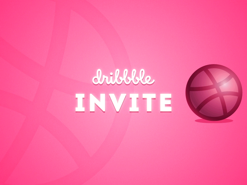 Dribbble invite to give away! animation cat dribbble gif giveaway invite pink play player