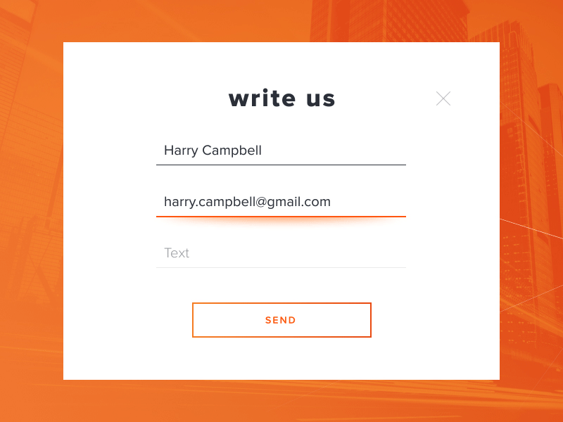 Form please. Contact form UI. Contact form animation. Contact Page.