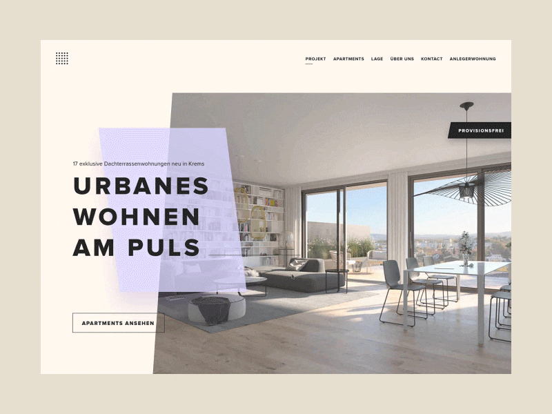 Real estate website concept animation concept flat gif home interface page ui ux web