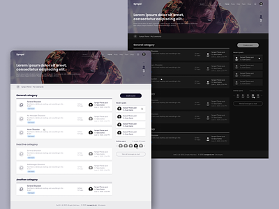Sympol - Forum Theme dark mode design forum layout smf ui web website