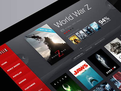 Netflix concept progress interface netflix webtanet