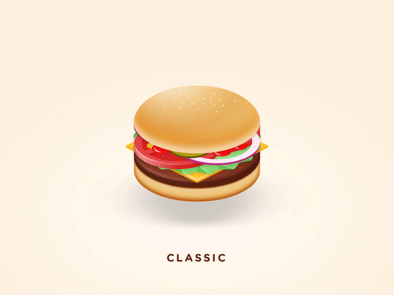 Burger Design Kit (BDK) bacon beef burger cheese delicious icon kit