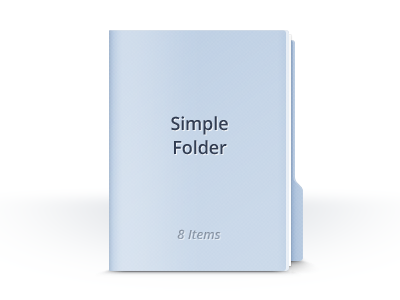 Simple Folder blue folder icon os