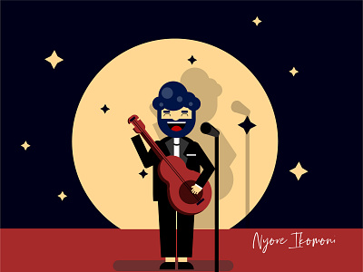 Saturday Music Night animation design flat illustration vector