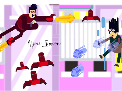 Super Parents animation design flat illustration