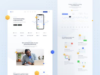 Investment Mobile App Landing Page
