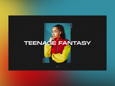 Teenage Fantasy concept music promo typography ui web