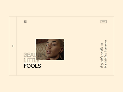 Beautiful Little Fools concept music promo typography ui web