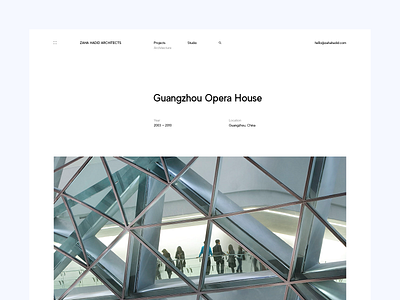Zaha Hadid Architects — Project architecture concept portfolio typography ui web
