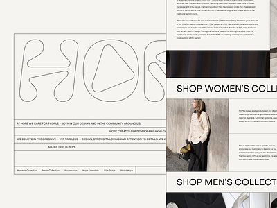 Website Design for High-Quality Fashion Brand clean design experiment fashion flat typography web website zajno
