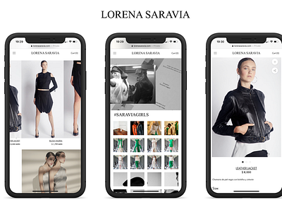 Web Design for LORENA SARAVIA’S E-Commerce e commerce mobile design ui ux web design