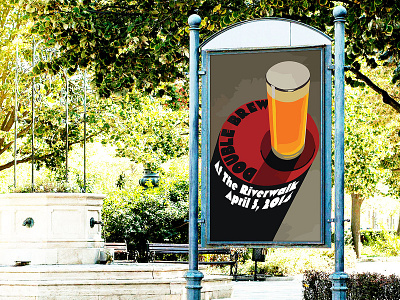 Double Brew Event Poster design illustration typography