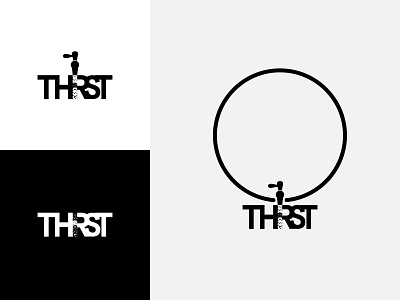 Thirst Brew Works - Logo design flat logo typography vector