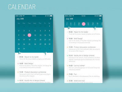 Calendar app calendar ui