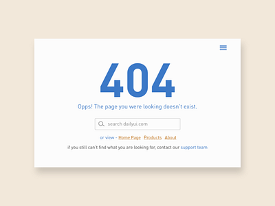 Daily UI - #8 404 Page