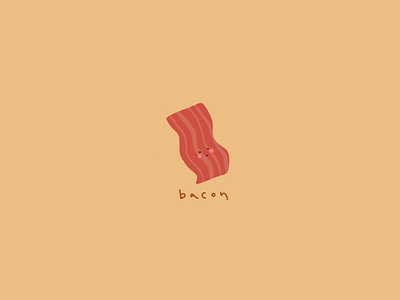 Illustration: breakfast time - bacon illustration procreate