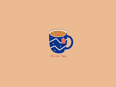 Illustration: breakfast time - milk tea