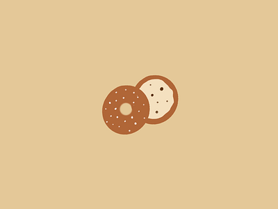 Illustration: breakfast time - bagel