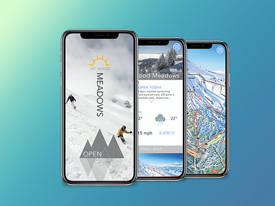 Ski Resort App Screens