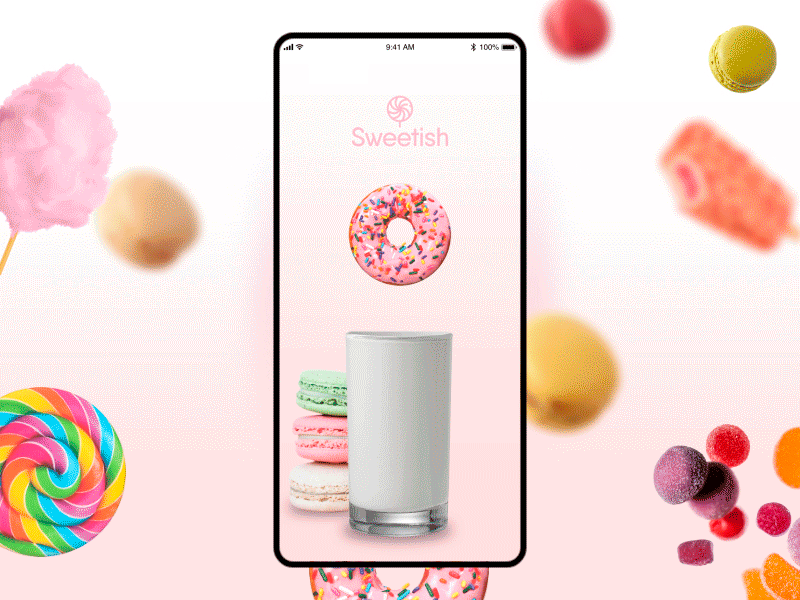 Sweetish / Sign in animation app candies candy concept design dynamic experimental intro menu mobile options signin sweet ui uidesign uimobile uiux