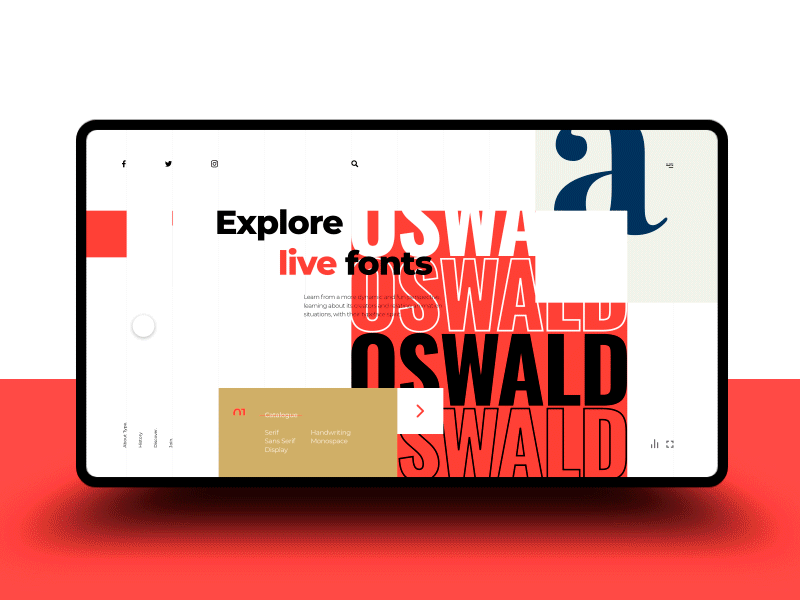 Live Fonts / About Type animation concept design dynamic experimental font heart site type typeface typography uidesign uiux webdesign
