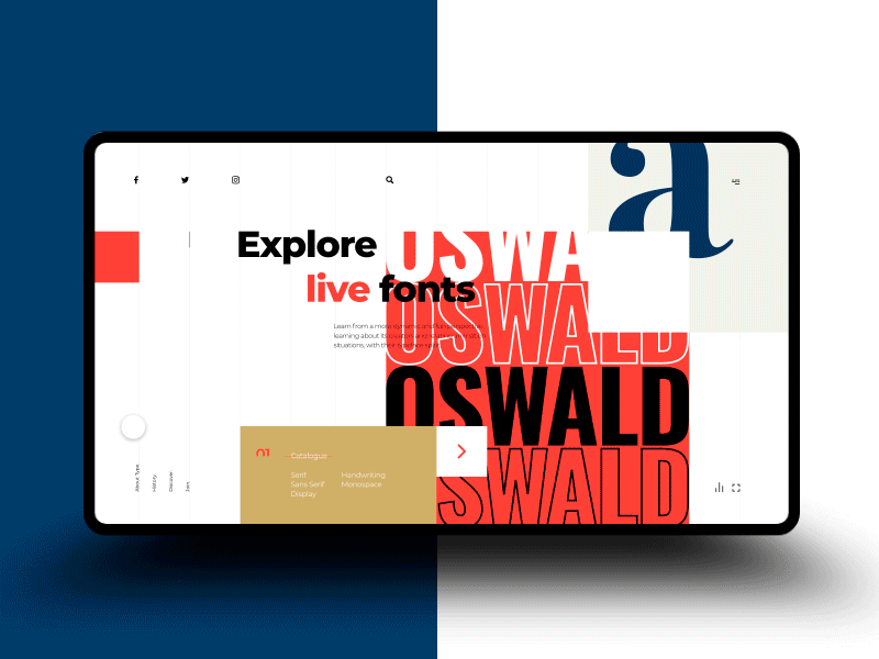 Live Fonts / Discover animation concept design dynamic experimental font heart site type typeface typography uidesign uiux webdesign