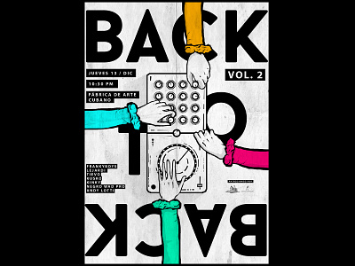 Back To Back - Fac backtoback cuba design dj djs dribbble graphic design graphic art grunge grunge texture illustration inspiration sans serif