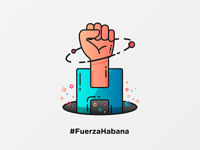 Fuerza Habana cuba design dribbble fuerzahabana graphic design graphic art illustration inspiration vector